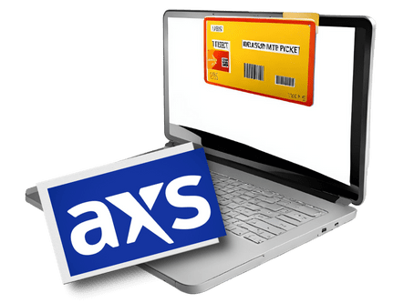 AXS Logo and Laptop with Event Ticket