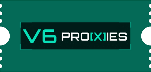 v6 proxies logo on a ticket