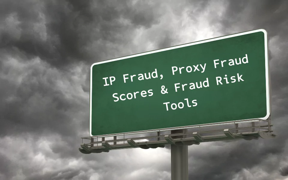 Graphical representation of IP fraud detection tools showing proxy and fraud scores