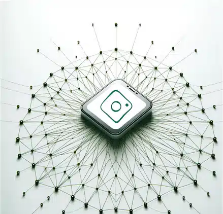 Illustration of Python snake wrapped around Instagram logo, symbolizing data scraping