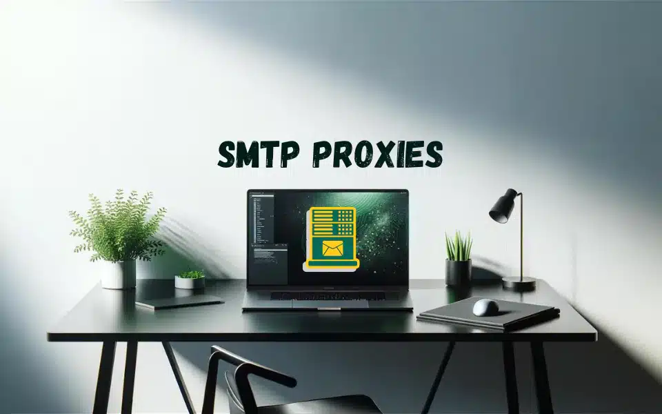 modern home office setup with an SMTP theme