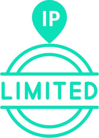 A green circle with the text "IP limited" inside. The text is white and centered in the circle.